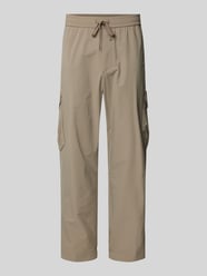 Tapered Fit Cargohose mit Tunnelzug Modell 'Urbanex' von BOSS Green Beige - 6