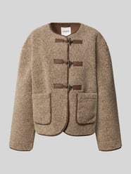 Relaxed Fit Teddyjacke mit Pattentaschen Modell 'Keisa' von mbyM - 28