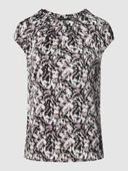 Blusentop mit Allover-Muster von comma Grau / Schwarz - 34