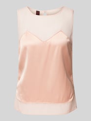 Blousetop in semi-transparant design van Stefanel Roze - 26