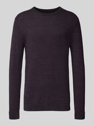 Gebreide pullover met ronde hals, model 'OTTO' van Jack & Jones Bordeaux - 5