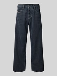 Jeansy o kroju baggy z naszywką z logo model 'H-JEANS' od Diesel - 9