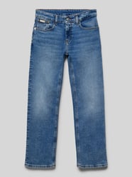 Straight Fit Jeans mit Label-Patch von Calvin Klein Jeans Blau - 20