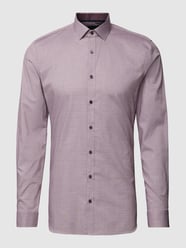 Super Slim Fit Business-Hemd mit Strukturmuster von OLYMP No. Six Rot - 23