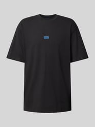 T-Shirt mit Label-Print Modell 'Nalono' von Hugo Blue Schwarz - 3