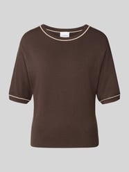 Regular fit pullover van viscosemix in tricotlook van COMMA - 10