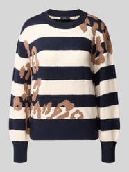 Regular Fit Strickpullover aus Viskose-Mix mit Streifenmuster von monari - 27