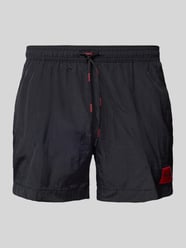 Regular Fit Badeshorts mit Label-Badge Modell 'DOMINICA' von HUGO Schwarz - 6