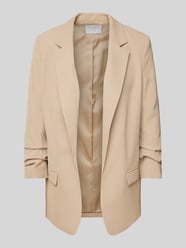 Blazer mit Reverskragen und Pattentaschen von Jake*s Collection Beige - 14