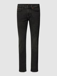 Slim Fit Jeans mit Label-Detail Modell 'Delaware' von BOSS Orange Grau - 9