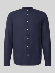 slim fit vrijetijdsoverhemd van mix van katoen en linnen model 'CAIDEN' van ONLY & SONS - 10