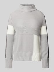 Gebreide pullover met opstaande kraag van monari Grijs / zwart - 17