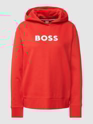 Hoodie met labelprint, model 'Edelight' van BOSS Orange Rood - 23