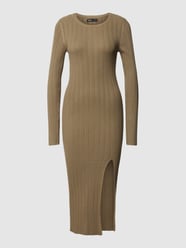 Midi-jurk in riblook, model 'MEDDI' van Only Groen - 46