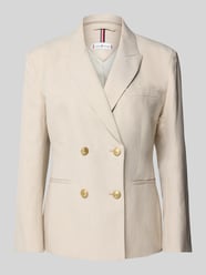 Regular fit blazer met dubbele knoopsluiting van Tommy Hilfiger Beige - 1