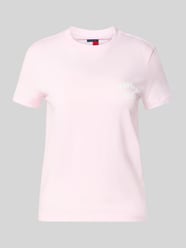 męski t-shirt o kroju regular fit z czystej bawełny model 'BUBBLE' od Tommy Jeans - 40