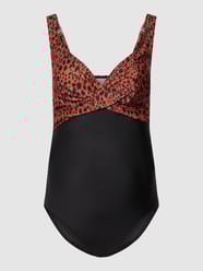 Umstands-Badeanzug mit Animal-Print Modell 'New Mynthe' von Mamalicious Schwarz - 47