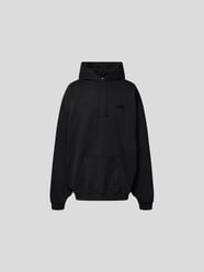 Oversized Hoodie mit Label-Stitching von VETEMENTS Schwarz - 8