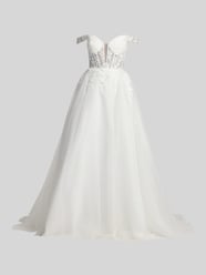 Brautkleid aus Tüll mit Stitchings von LUXUAR FASHION - 40