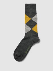 Socken aus Schurwolle-Mix mit Label-Details Modell 'EDINBURGH' von Burlington Grau - 13
