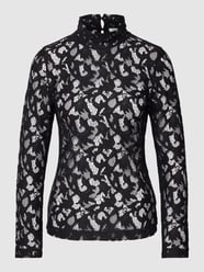Blusenshirt mit Lochmuster von s.Oliver BLACK LABEL Grau / Schwarz - 15