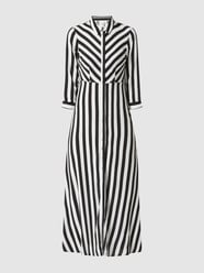 Maxi-jurk met streepmotief, model 'SAVANNA' van YAS Grijs / zwart - 46