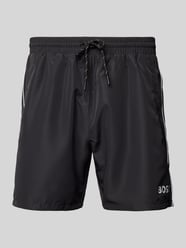 Badehose mit elastischem Bund Modell 'STARFISH' von BOSS Schwarz - 37