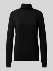 Rollkragenpullover mit Teilungsnähten von More & More Schwarz - 44