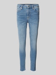 Skinny Fit Jeans mit offenem Saum Modell 'ISA' von Mango Blau - 9