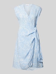 Knielanges Kleid in Wickel-Optik von s.Oliver RED LABEL Blau - 22