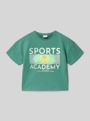 krój regular fit t-shirt z mieszanki bawełny od s.Oliver RED LABEL - 35