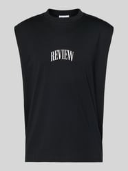 Muskelshirt mit Logo und Rundhalsausschnitt von REVIEW - 34