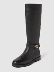 Stiefel aus Leder mit Label-Applikation Modell 'HALLEE' von Lauren Ralph Lauren Schwarz - 4