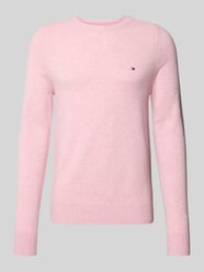 Regular fit gebreide pullover van het fijnste wol van Tommy Hilfiger Fuchsia - 24