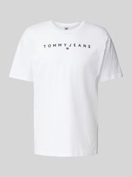 Regular Fit T-Shirt mit Label-Stitching von Tommy Jeans Weiß - 16