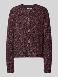 Cardigan aus Wolle mit Label-Detail von Marc O'Polo DENIM Bordeaux - 11