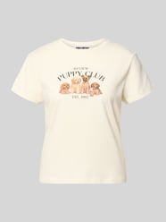 T-shirt met motiefprint en ronde hals van REVIEW - 24