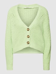 Gebreid jack met V-hals van Esprit Groen - 21
