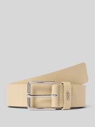 Gürtel mit Label-Applikation Modell 'Ther' von BOSS Beige - 5