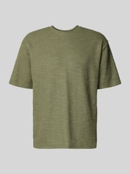 t-shirt z fakturowanym wzorem i okrągłym dekoltem od MCNEAL - 47