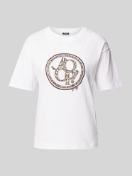 T-Shirt mit Strasssteinbesatz von JOOP! Weiß - 19