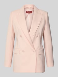 Długi żakiet o kroju regular fit z czystej żywej wełny od Max Mara Studio Fuksjowy - 27