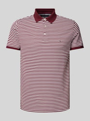Slim Fit Poloshirt mit Logo-Stitching von Tommy Hilfiger Bordeaux - 26