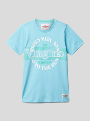 T-shirt met labelprint van VINGINO Blauw / turquoise - 20