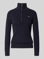 Troyer mit Logo-Stitching und Zopfmuster von Gant - 7