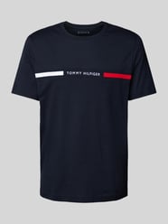 Regular Fit T-Shirt mit Label-Stitching von Tommy Hilfiger Blau - 15