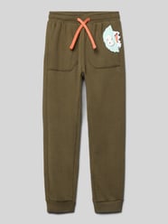 Regular fit sweatpants met klepzakken van Blue Seven - 44