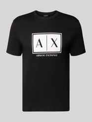 t-shirt z logo i okrągłym dekoltem od Armani Exchange - 1