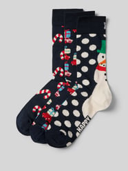 Socken mit Label-Print im 3er-Pack von Happy Socks - 29