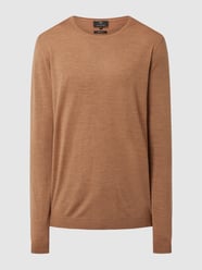 Sweter z wełny merino od Fynch-Hatton Brązowy - 18